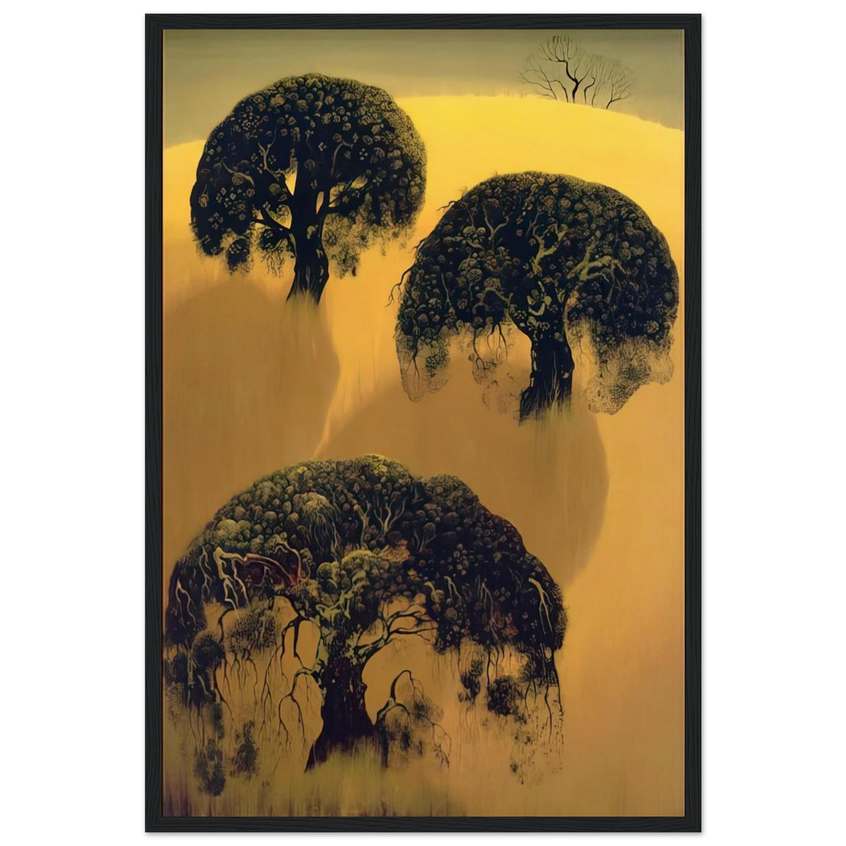Three Oaks Framed Poster | Eyvind Earle Framed Prints Wall Art | Eyvind Earle Prints