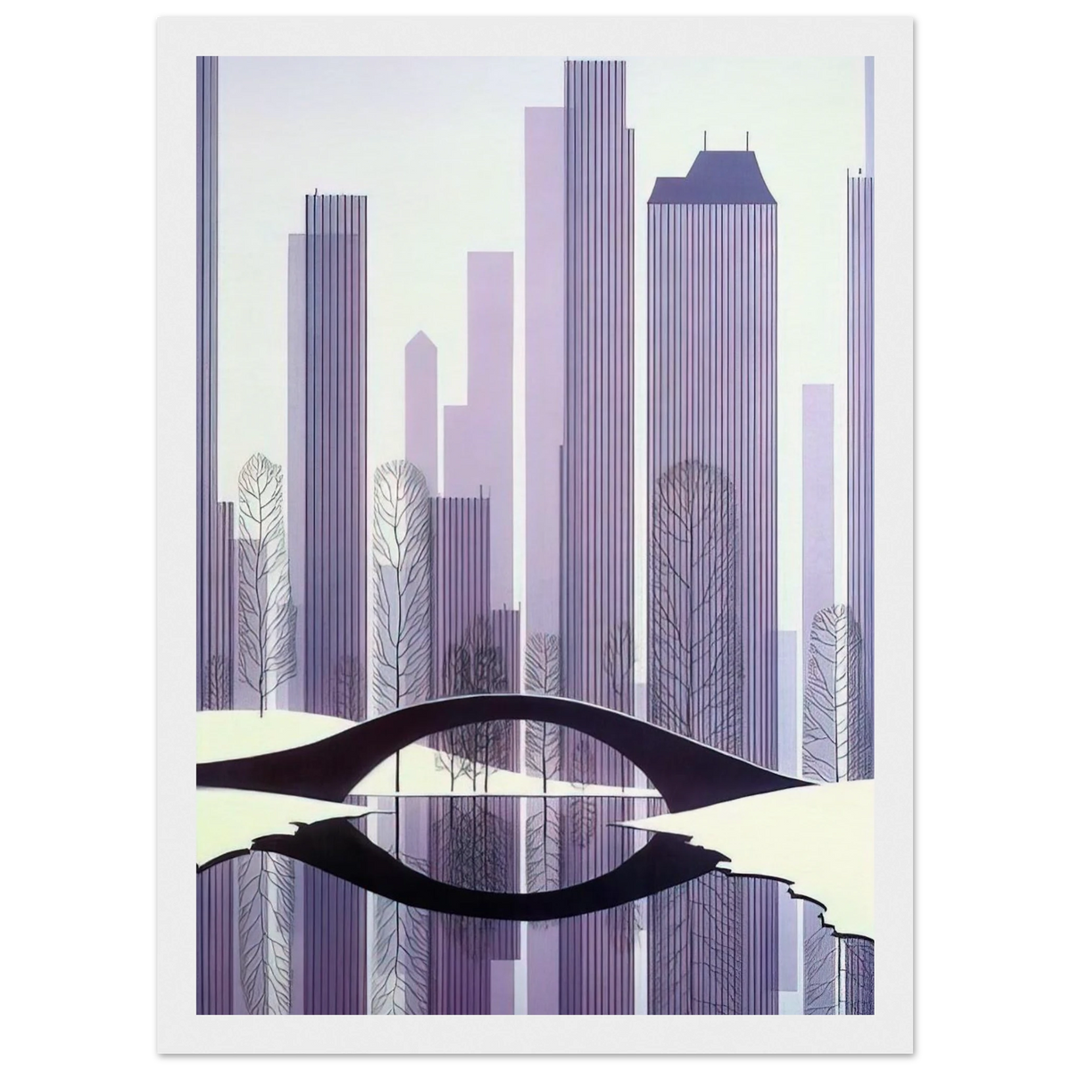 Central Park Framed Poster | Eyvind Earle Framed Prints Wall Art | Eyvind Earle Prints