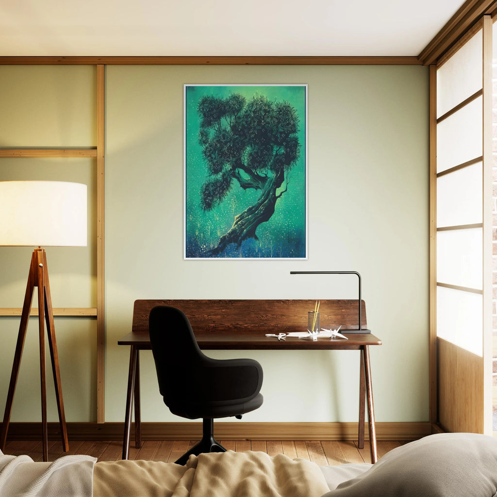 Solitary Bonsai Framed Poster | Eyvind Earle Framed Prints Wall Art | Eyvind Earle Prints