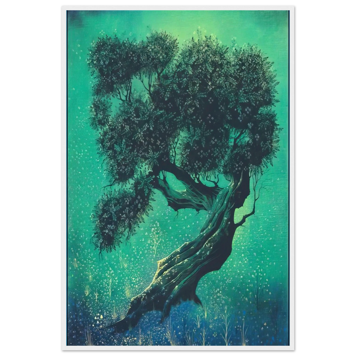 Solitary Bonsai Framed Poster | Eyvind Earle Framed Prints Wall Art | Eyvind Earle Prints