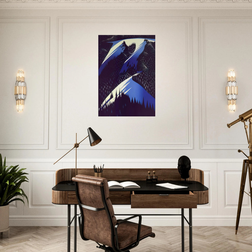 Black Evergreen Forest Canvas | Eyvind Earle Canvas | Eyvind Earle Prints