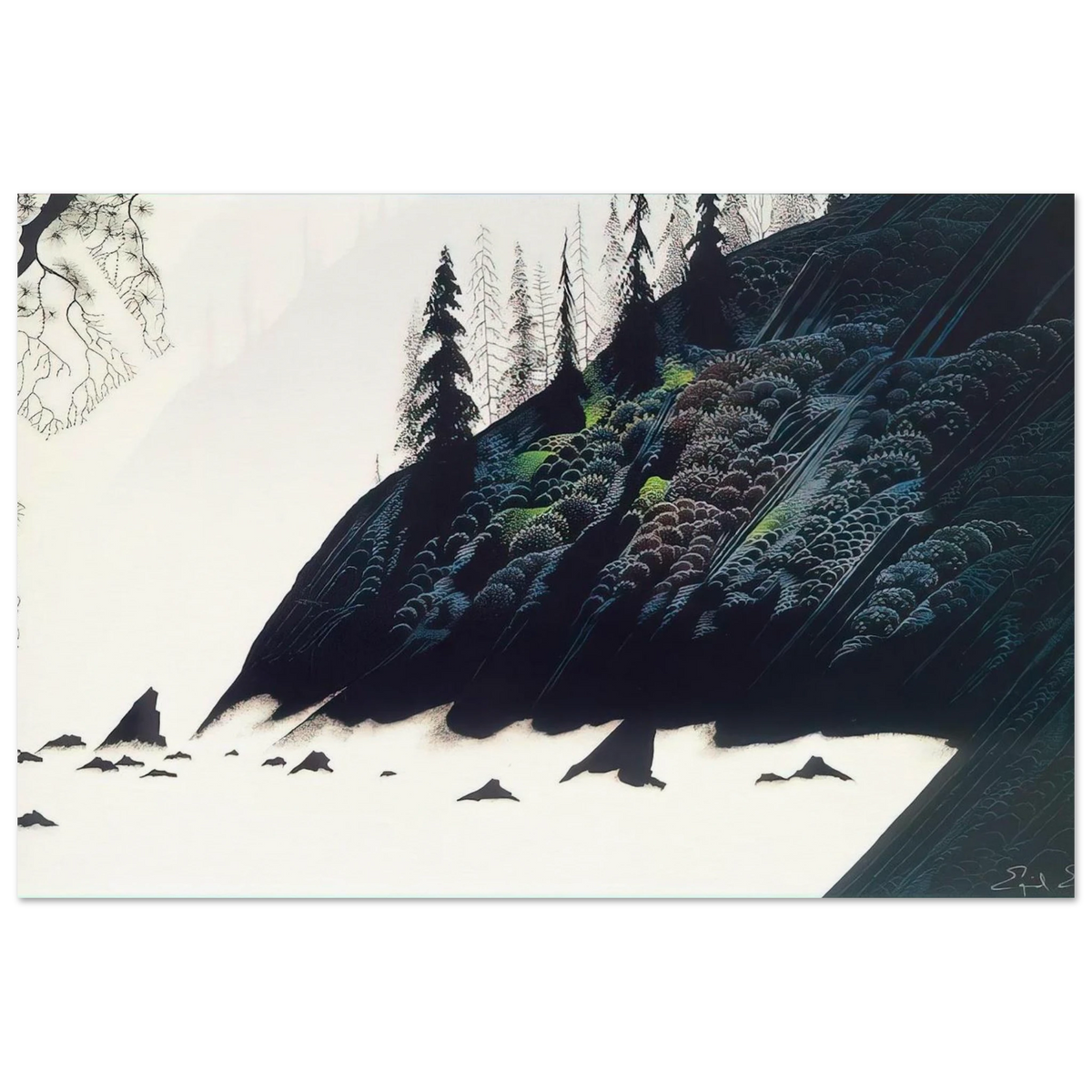 Spruce Redwoods and Pine Poster | Eyvind Earle Poster | Eyvind Earle Prints