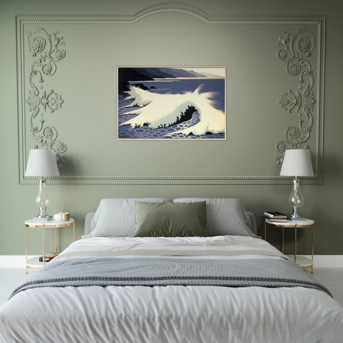 The White Wave Framed Poster | Eyvind Earle Framed Prints Wall Art | Eyvind Earle Prints