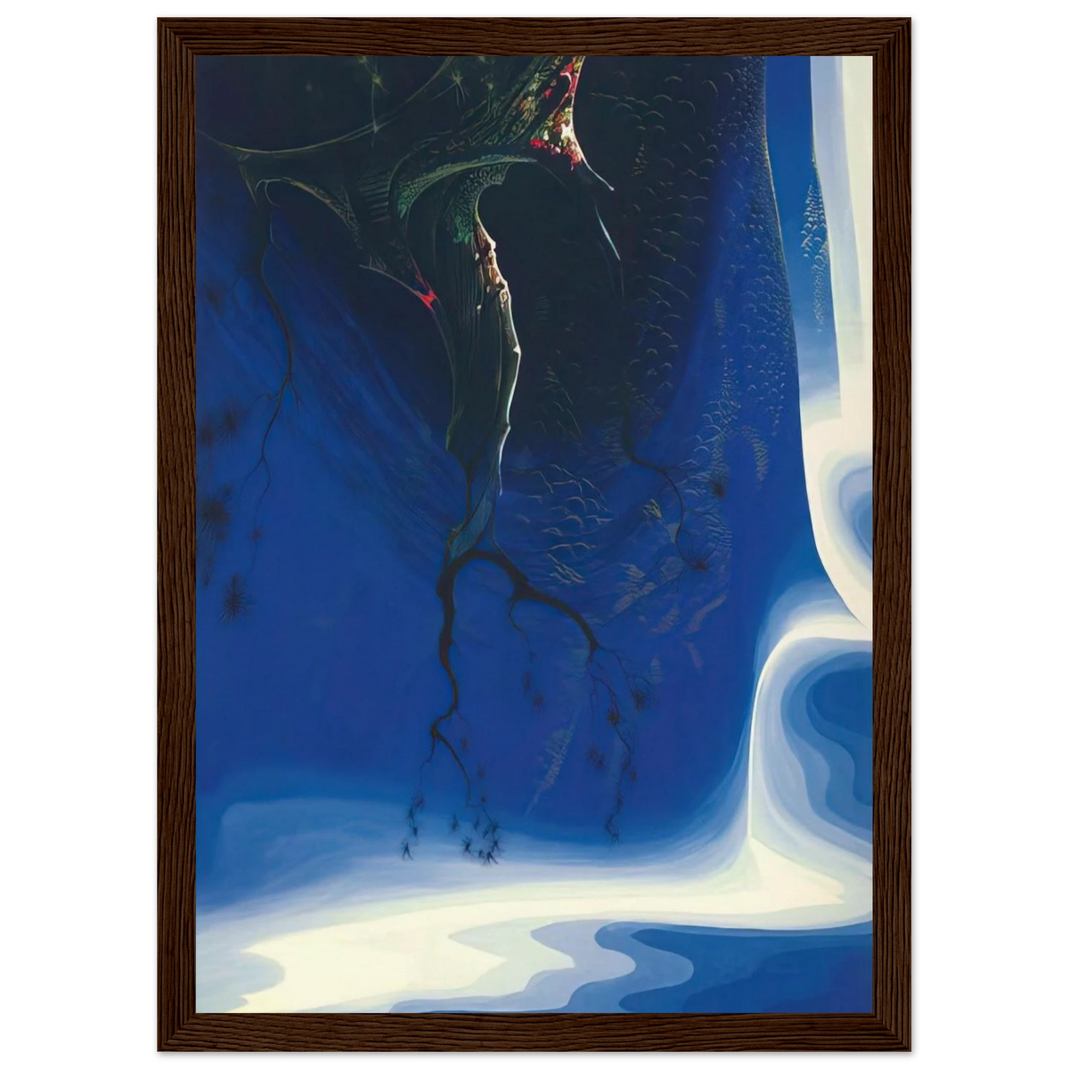Blue Purple Mist Framed Poster | Eyvind Earle Framed Prints Wall Art | Eyvind Earle Prints