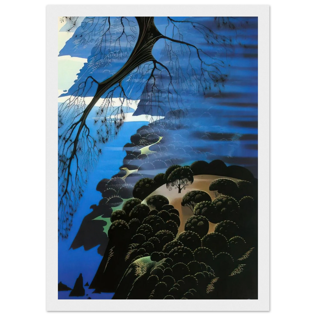 Mystical Coastline Framed Poster | Eyvind Earle Framed Prints Wall Art | Eyvind Earle Prints
