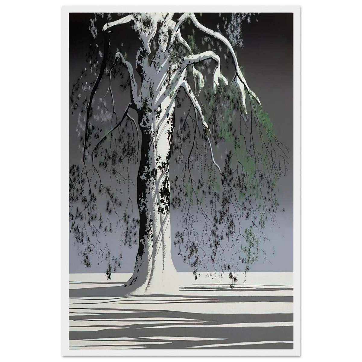 Fir Tree In Snow Framed Poster | Eyvind Earle Framed Prints Wall Art | Eyvind Earle Prints