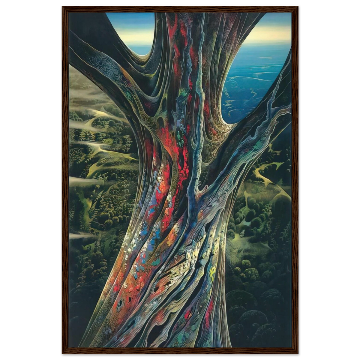 The Great Jewel Tree Framed Poster | Eyvind Earle Framed Prints Wall Art | Eyvind Earle Prints