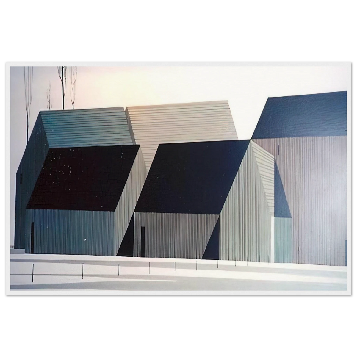 Barns Framed Poster | Eyvind Earle Framed Prints Wall Art | Eyvind Earle Prints