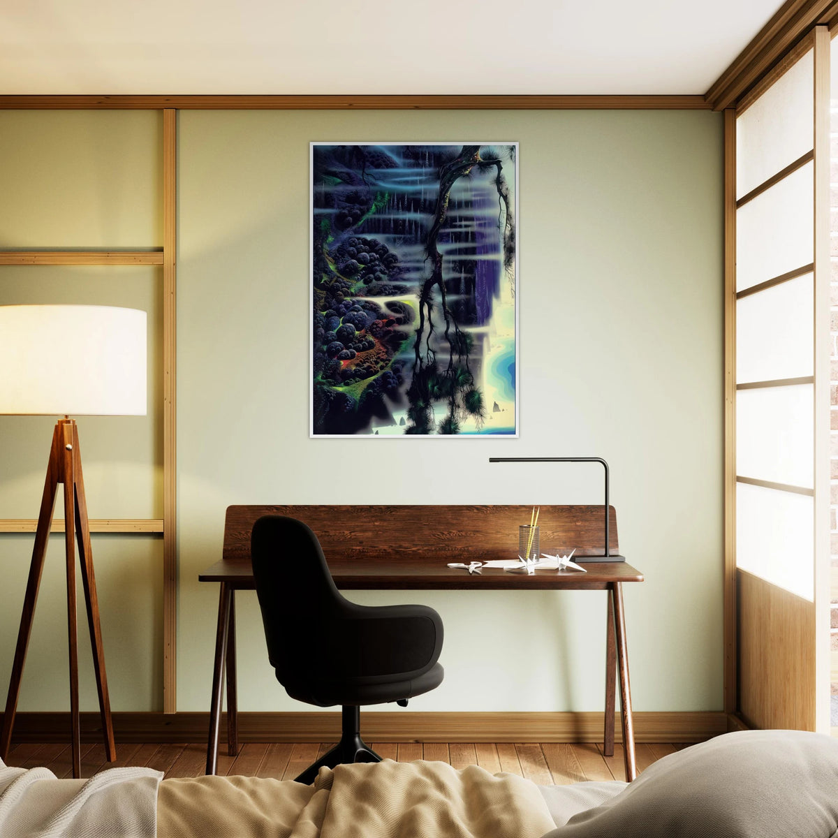 Seaside Splendor Framed Poster | Eyvind Earle Framed Prints Wall Art | Eyvind Earle Prints