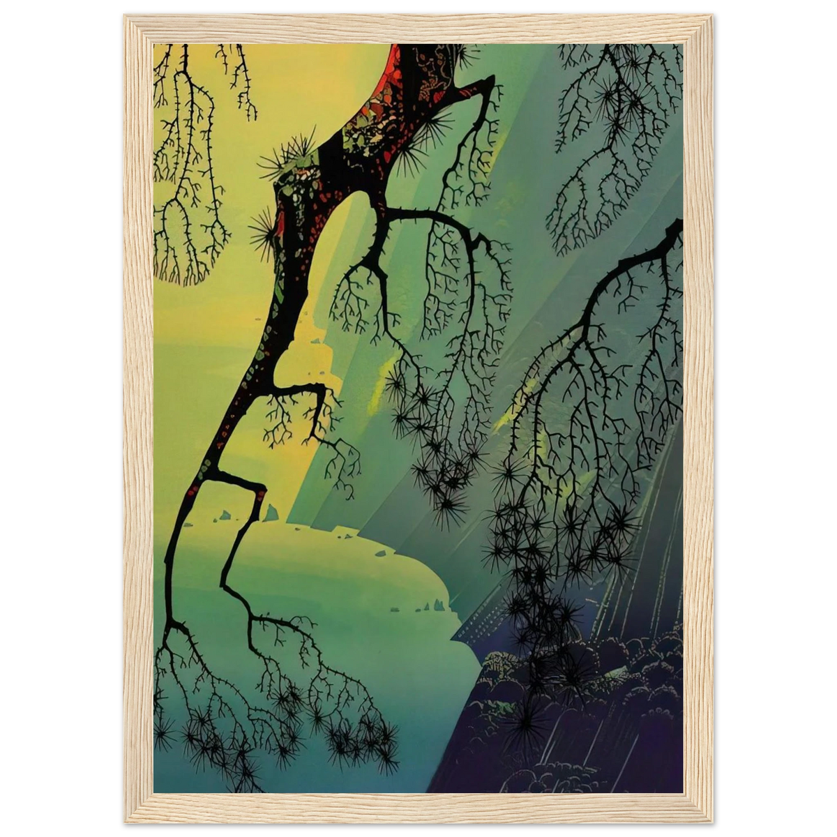 Fog Mist Framed Poster | Eyvind Earle Framed Prints Wall Art | Eyvind Earle Prints