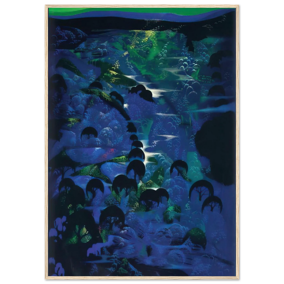 Beneath an Emerald Sky Framed Poster | Eyvind Earle Framed Prints Wall Art | Eyvind Earle Prints