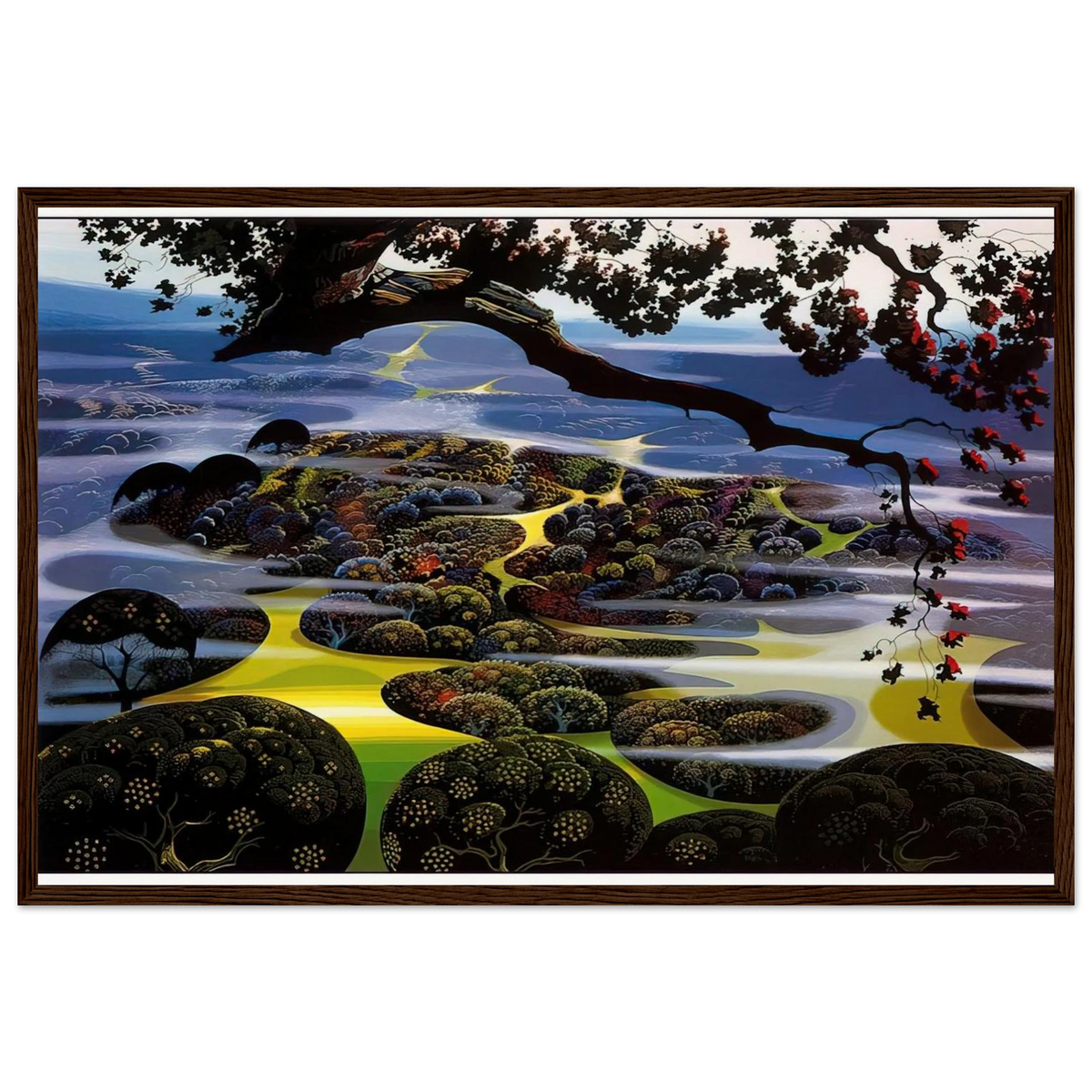 Mystic Mountain Framed Poster | Eyvind Earle Framed Prints Wall Art | Eyvind Earle Prints