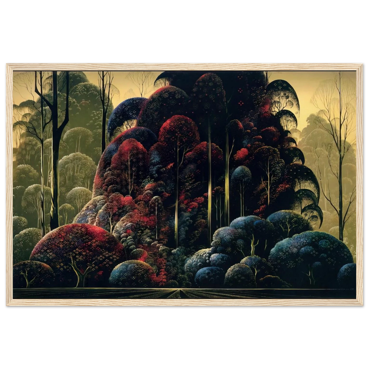 Wind Breaks Framed Poster | Eyvind Earle Framed Prints Wall Art | Eyvind Earle Prints
