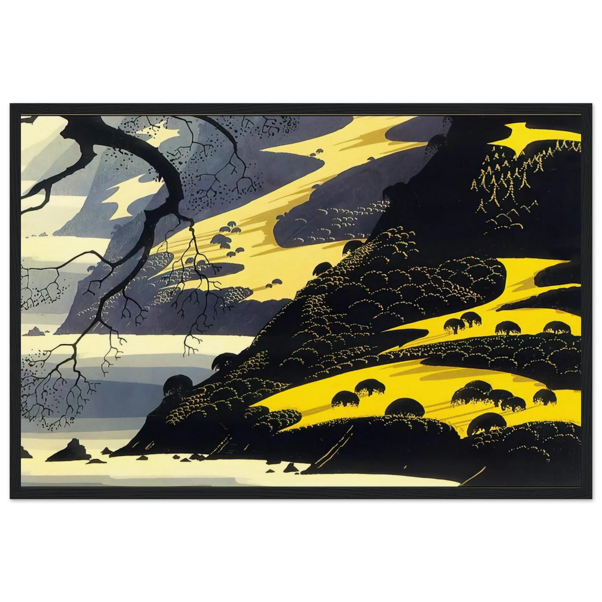Coastal Fog Framed Poster | Eyvind Earle Framed Prints Wall Art | Eyvind Earle Prints