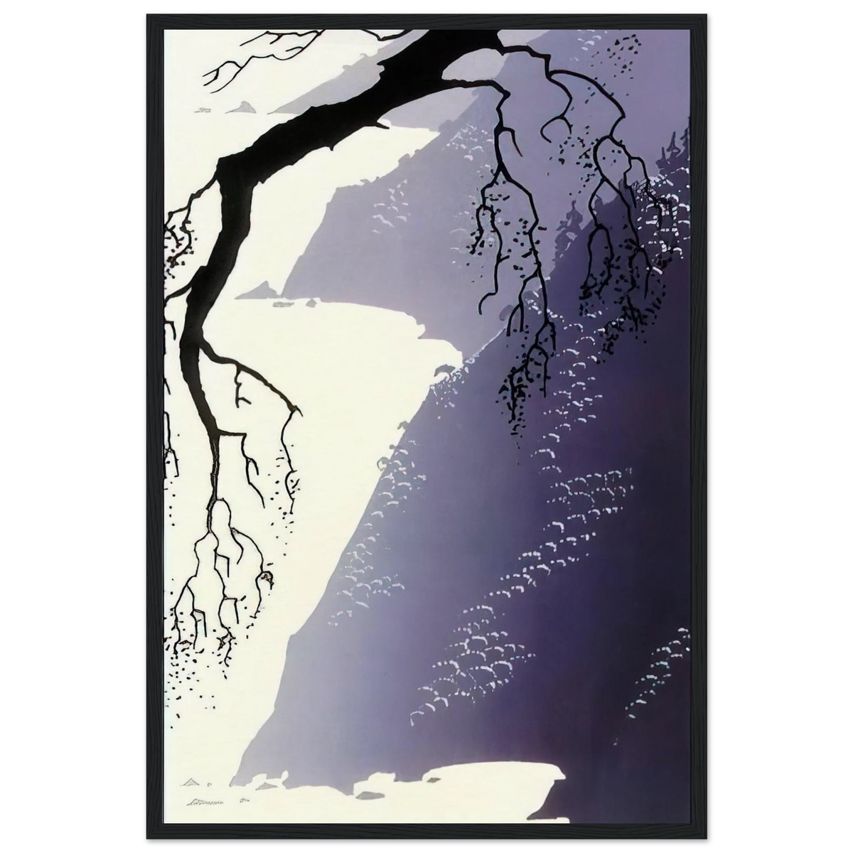 Gray Mist Framed Poster | Eyvind Earle Framed Prints Wall Art | Eyvind Earle Prints