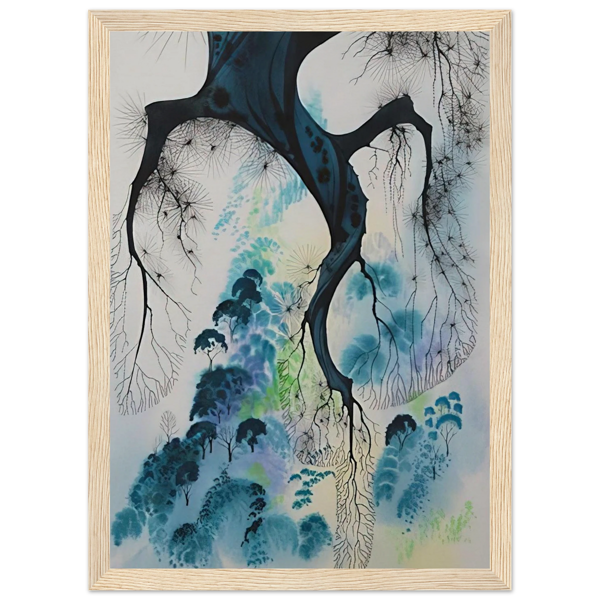 Coastline Framed Poster | Eyvind Earle Framed Prints Wall Art | Eyvind Earle Prints