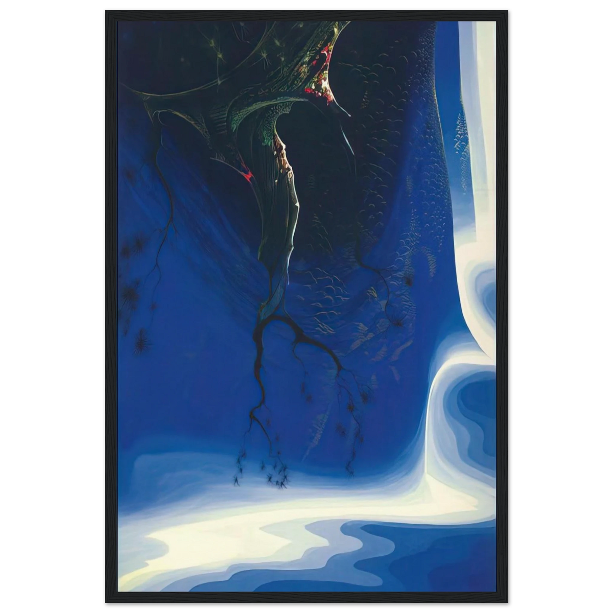 Blue Purple Mist Framed Poster | Eyvind Earle Framed Prints Wall Art | Eyvind Earle Prints