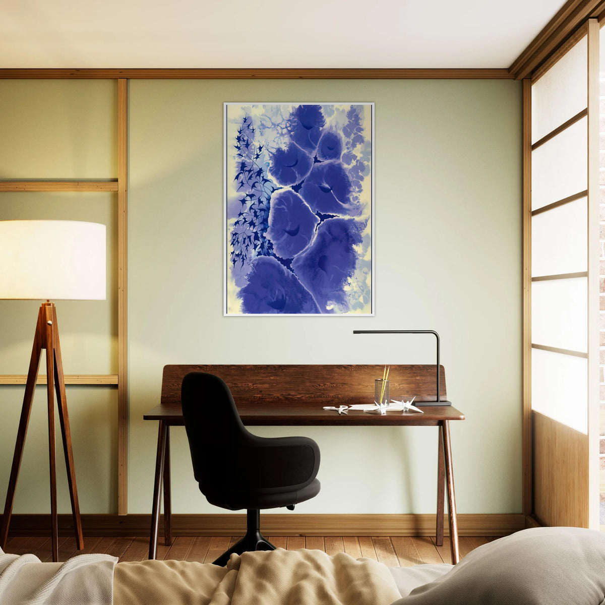 Mauve Floral Framed Poster | Eyvind Earle Framed Prints Wall Art | Eyvind Earle Prints