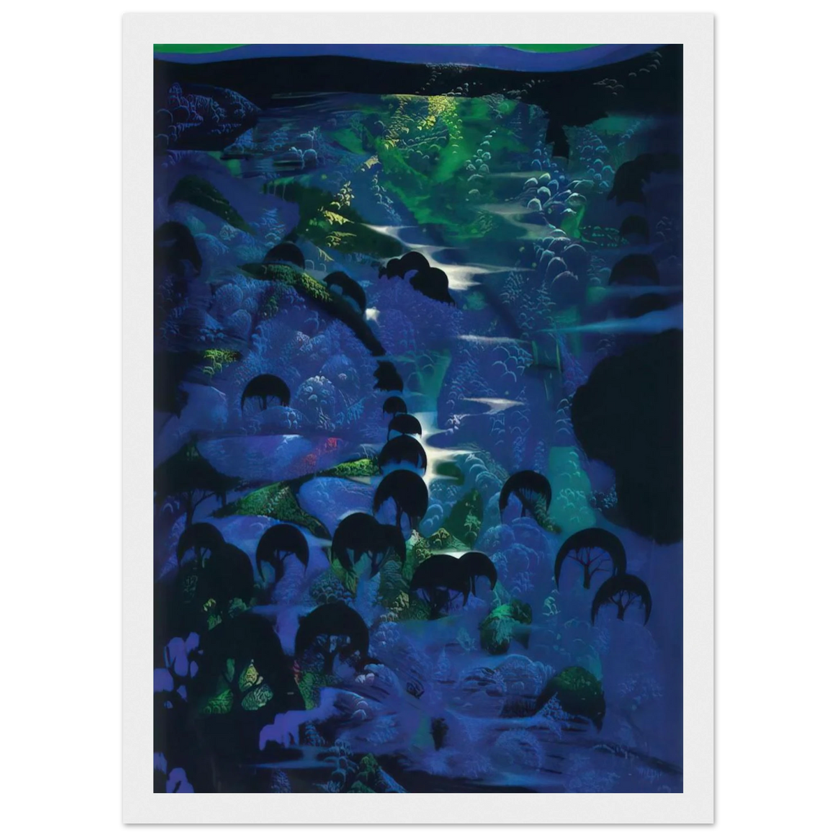 Beneath an Emerald Sky Framed Poster | Eyvind Earle Framed Prints Wall Art | Eyvind Earle Prints