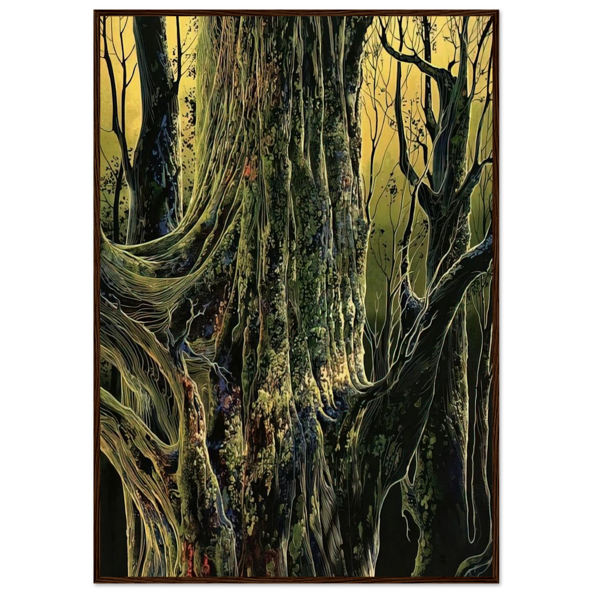 Ancient Tree Framed Poster | Eyvind Earle Framed Prints Wall Art | Eyvind Earle Prints