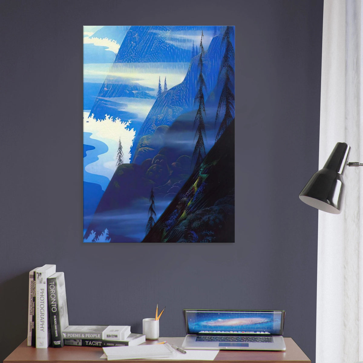 Stardust blue Canvas | Eyvind Earle Canvas | Eyvind Earle Prints