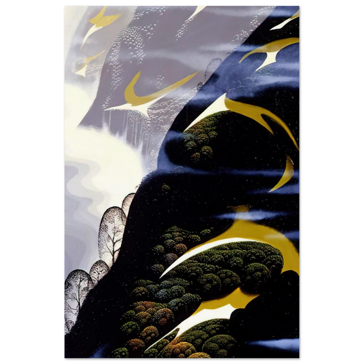 Copy of Sea mist and Pastures Poster | Eyvind Earle Poster | Eyvind Earle Prints