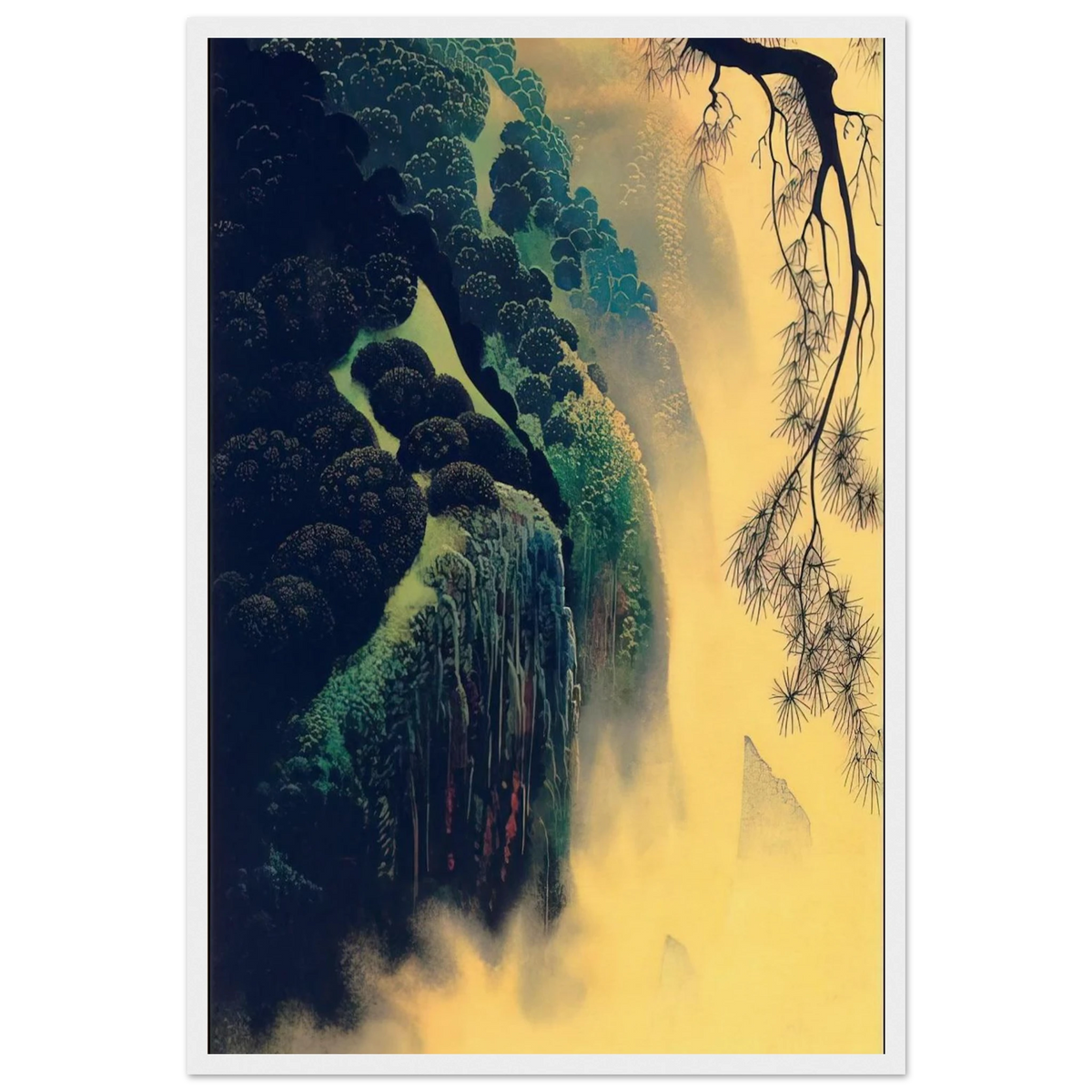Jeweled Coast Framed Poster | Eyvind Earle Framed Prints Wall Art | Eyvind Earle Prints