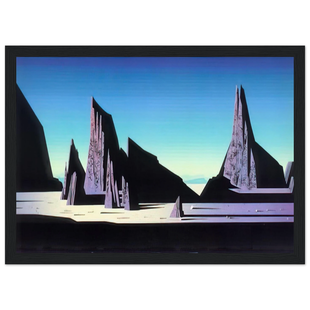 Desert Rocks Framed Poster | Eyvind Earle Framed Prints Wall Art | Eyvind Earle Prints