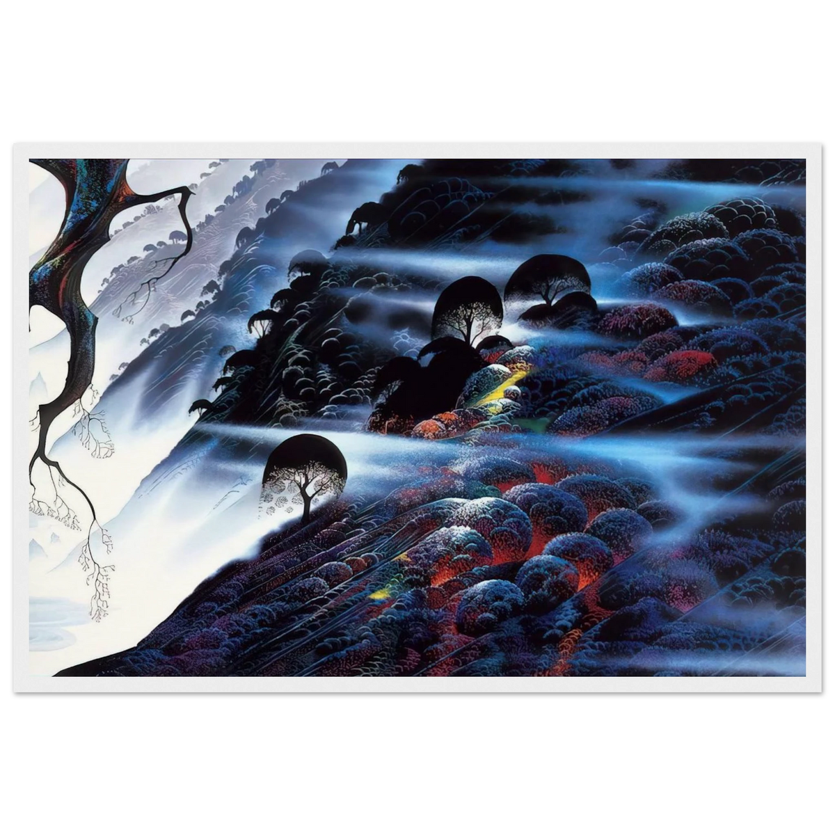 Blue Light Framed Poster | Eyvind Earle Framed Prints Wall Art | Eyvind Earle Prints