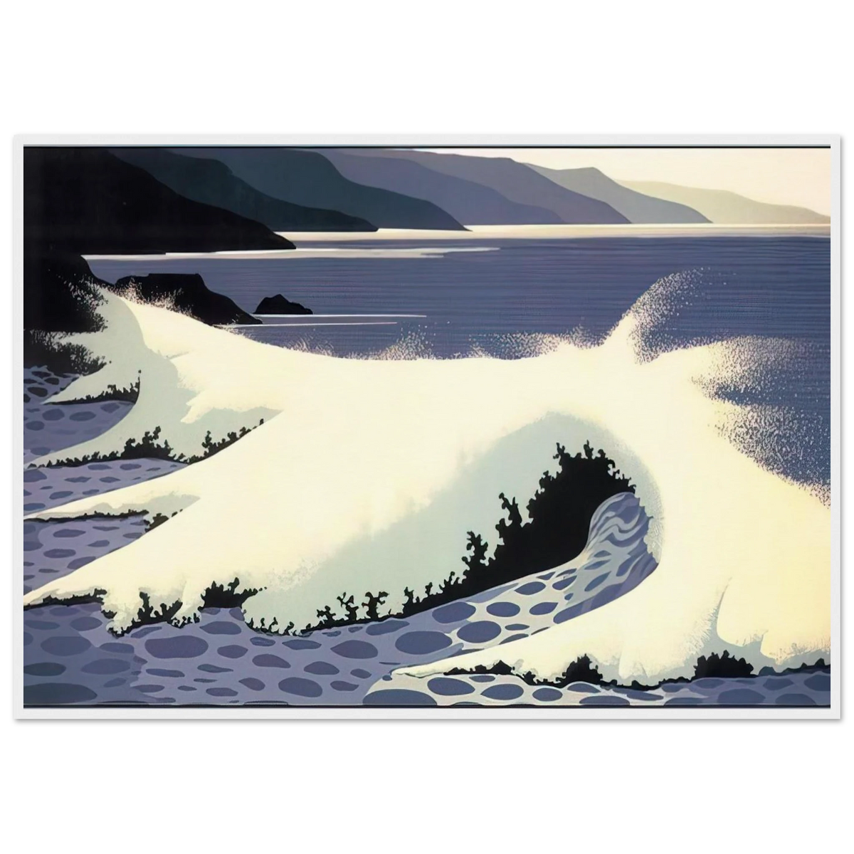 The White Wave Framed Poster | Eyvind Earle Framed Prints Wall Art | Eyvind Earle Prints