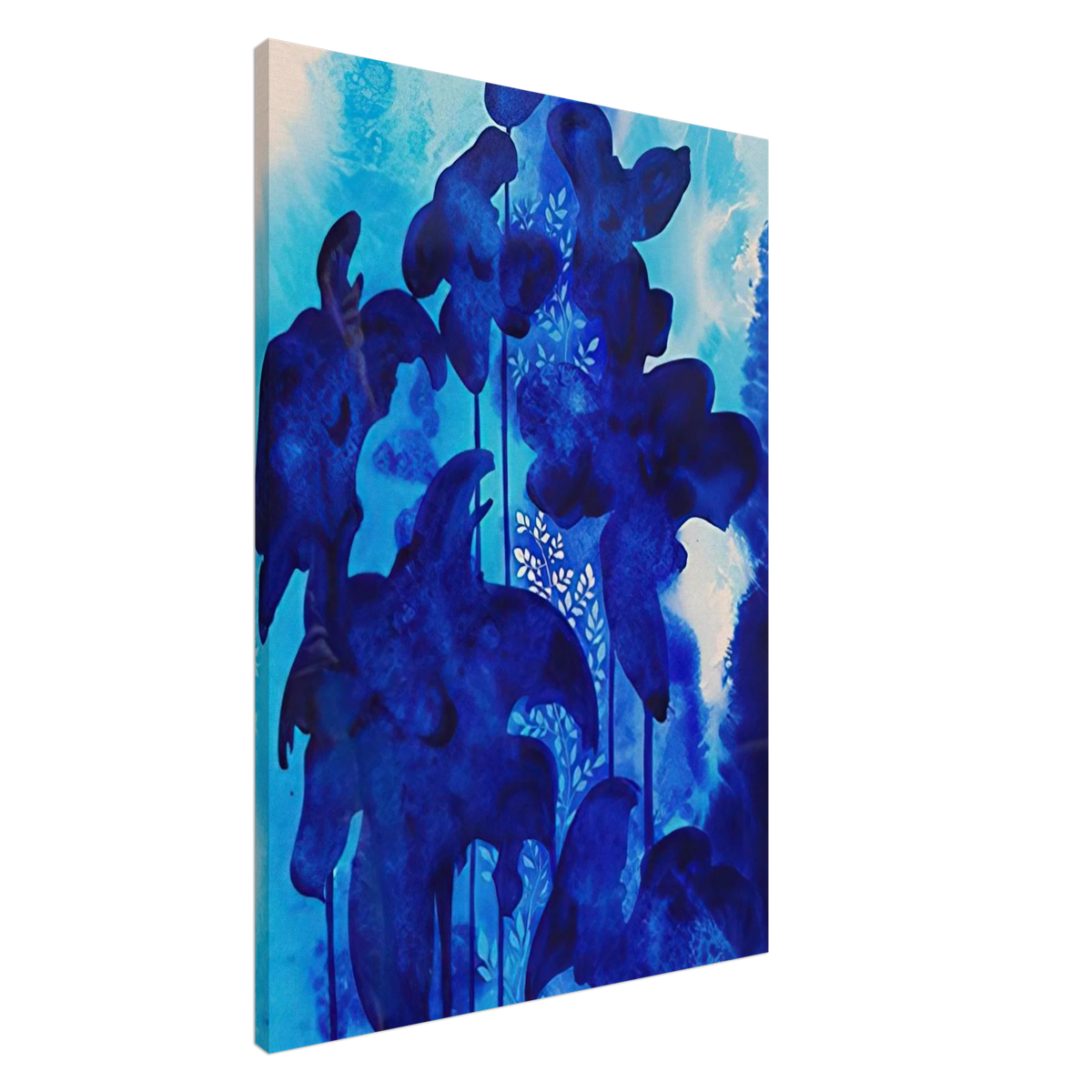 Blue Floral Canvas | Eyvind Earle Canvas | Eyvind Earle Prints