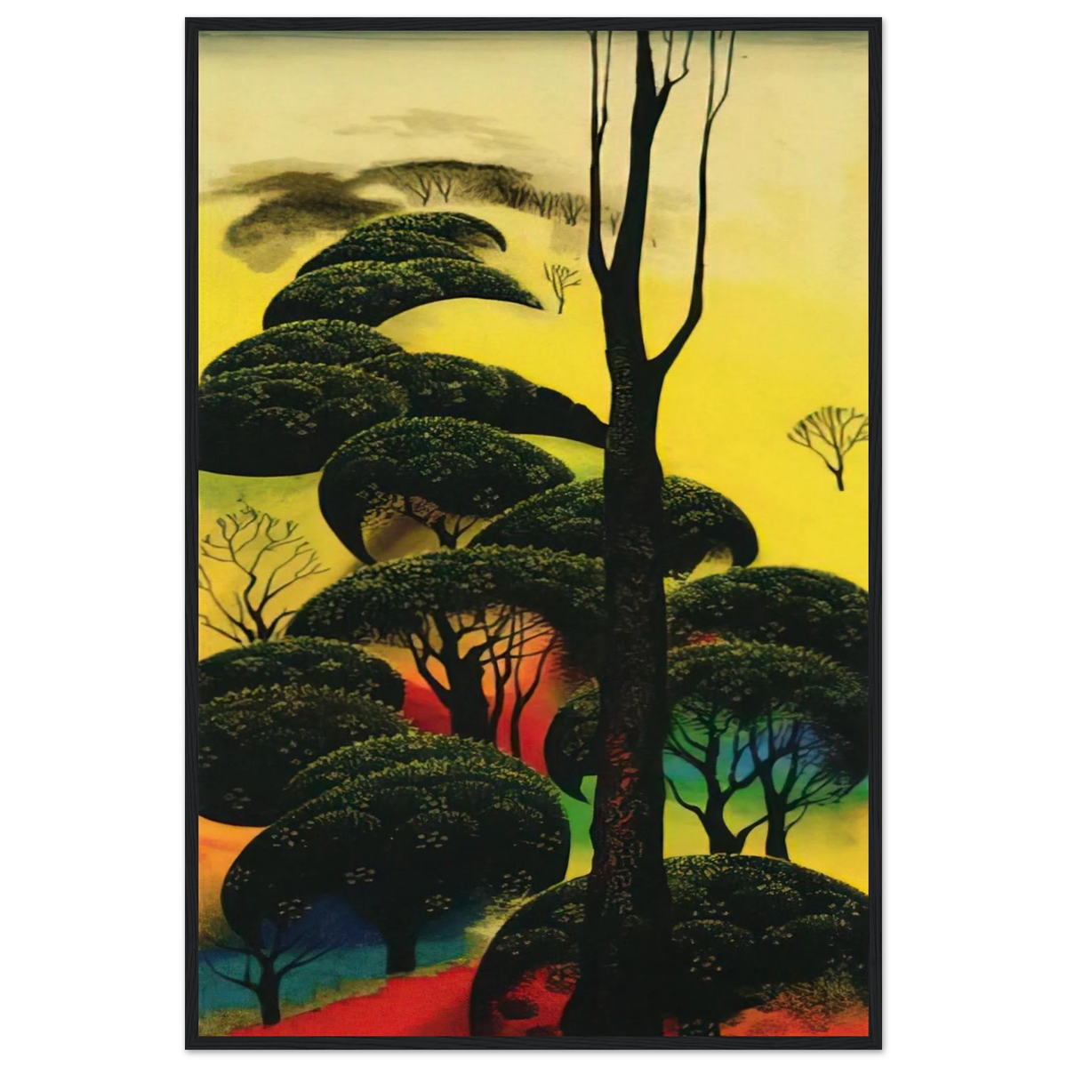 Climbing Oaks Framed Poster | Eyvind Earle Framed Prints Wall Art | Eyvind Earle Prints