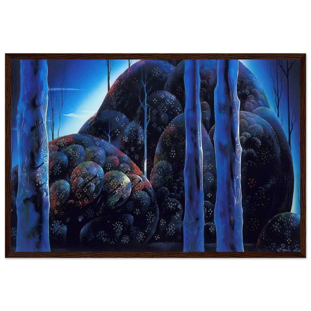 Moonlit Eucalyptus Framed Poster | Eyvind Earle Framed Prints Wall Art | Eyvind Earle Prints