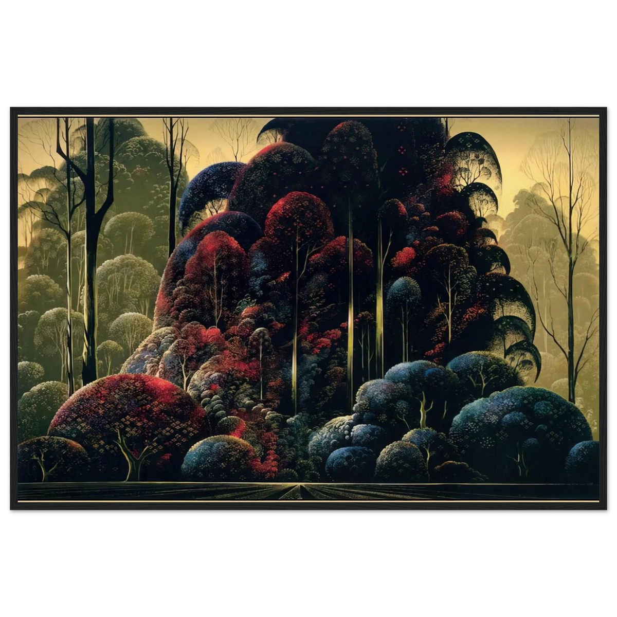 Wind Breaks Framed Poster | Eyvind Earle Framed Prints Wall Art | Eyvind Earle Prints