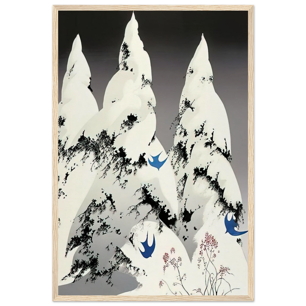 Winter Pine Framed Poster | Eyvind Earle Framed Prints Wall Art | Eyvind Earle Prints