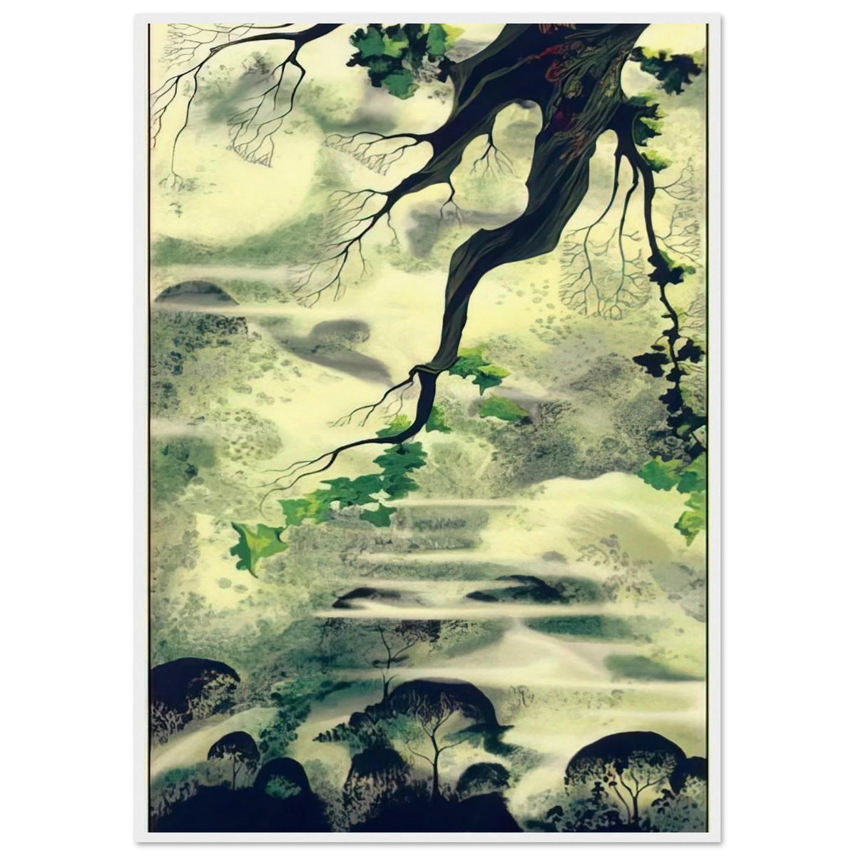 Fog Bound Framed Poster | Eyvind Earle Framed Prints Wall Art | Eyvind Earle Prints