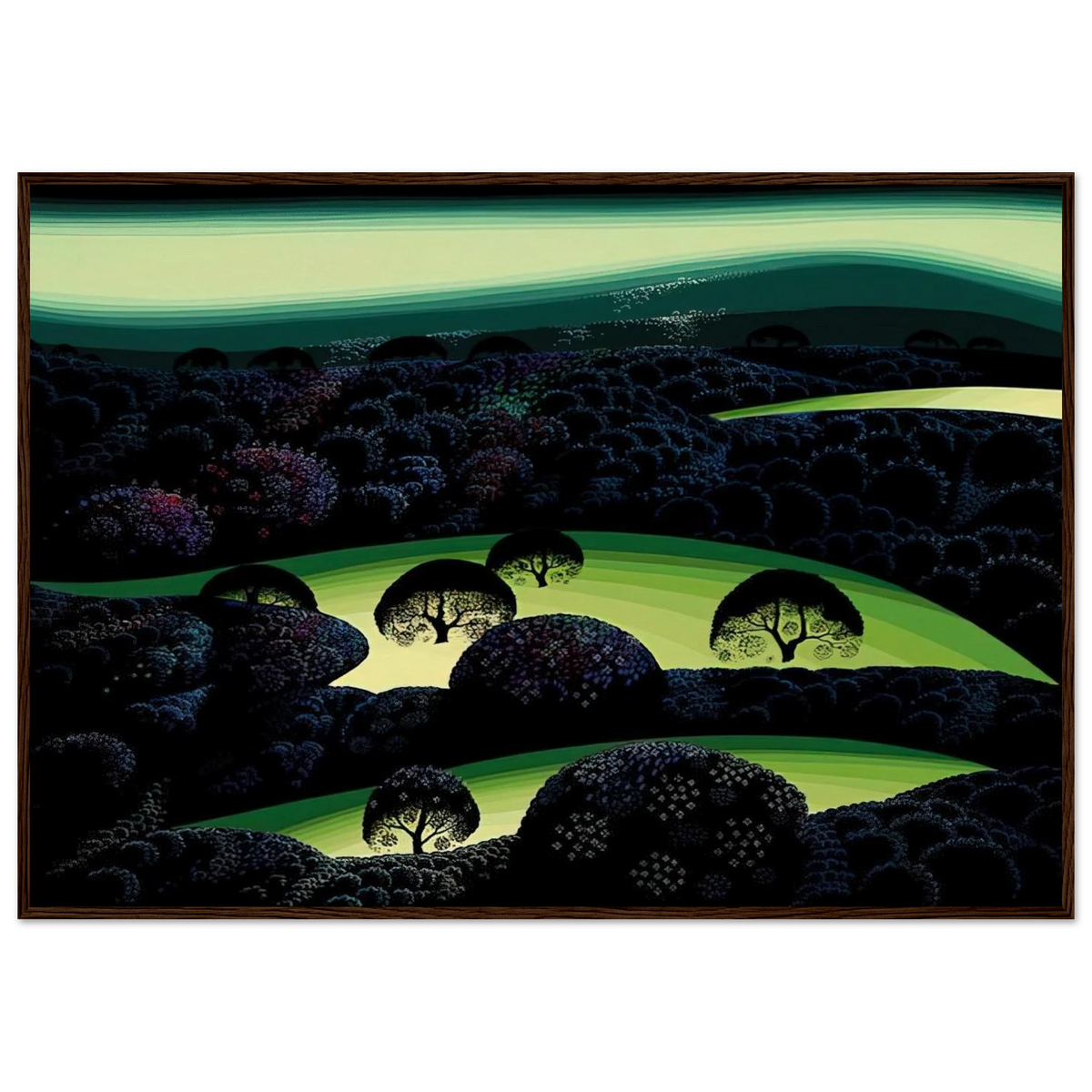 Nocturne Framed Poster | Eyvind Earle Framed Prints Wall Art | Eyvind Earle Prints