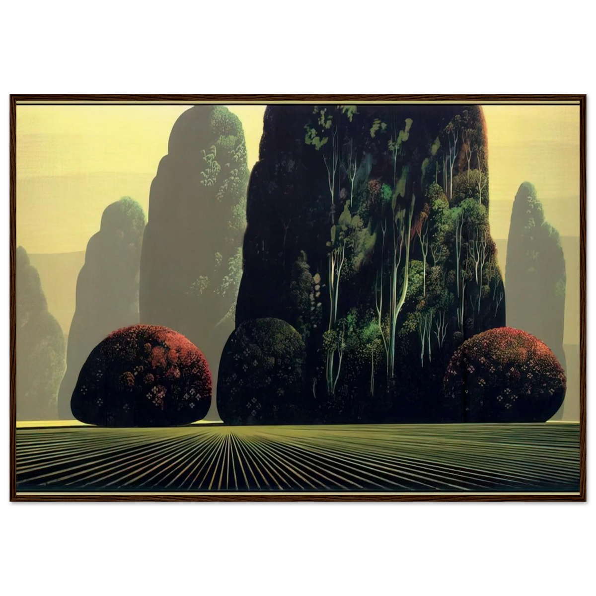 Autumn Eucalyptus Framed Poster | Eyvind Earle Framed Prints Wall Art | Eyvind Earle Prints
