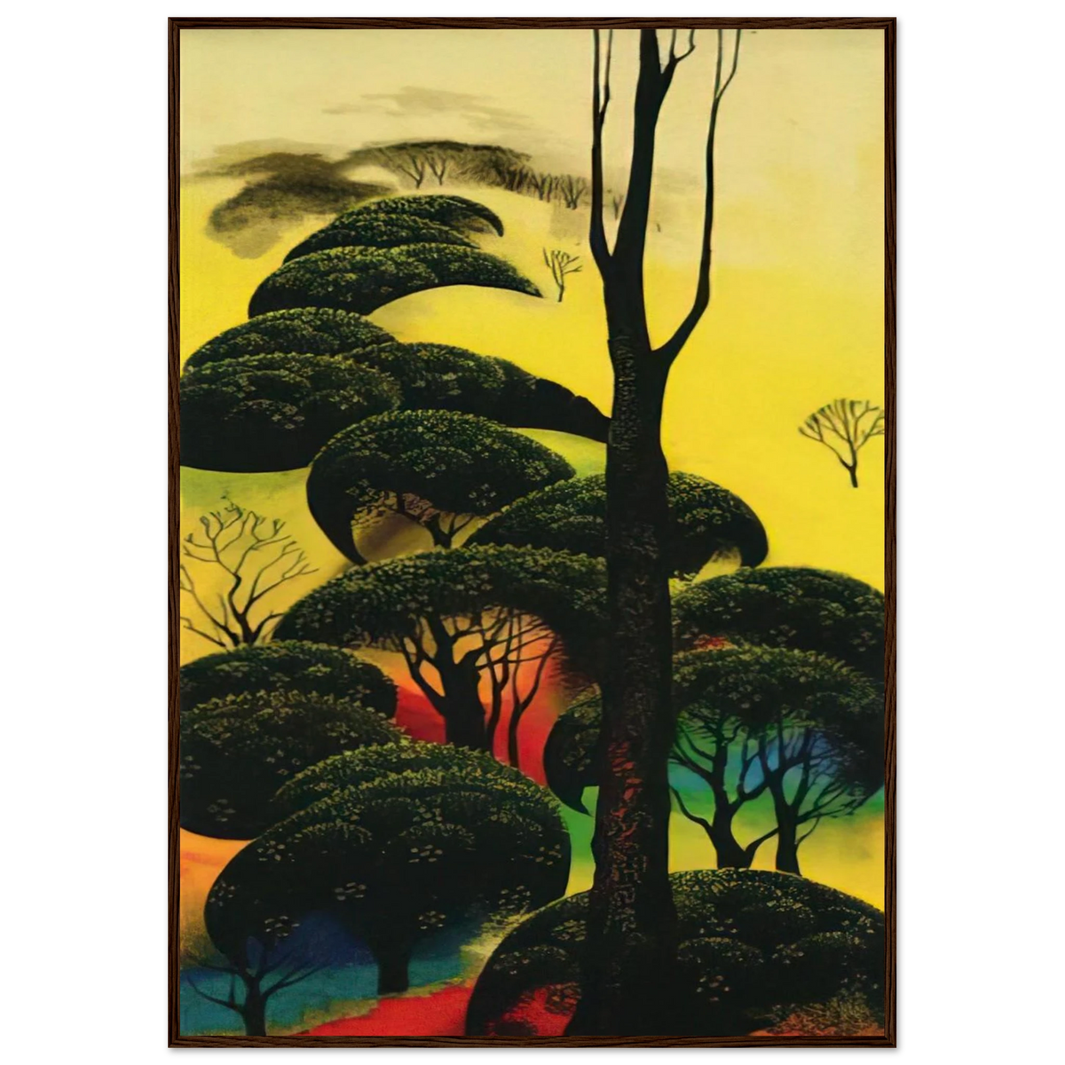 Climbing Oaks Framed Poster | Eyvind Earle Framed Prints Wall Art | Eyvind Earle Prints
