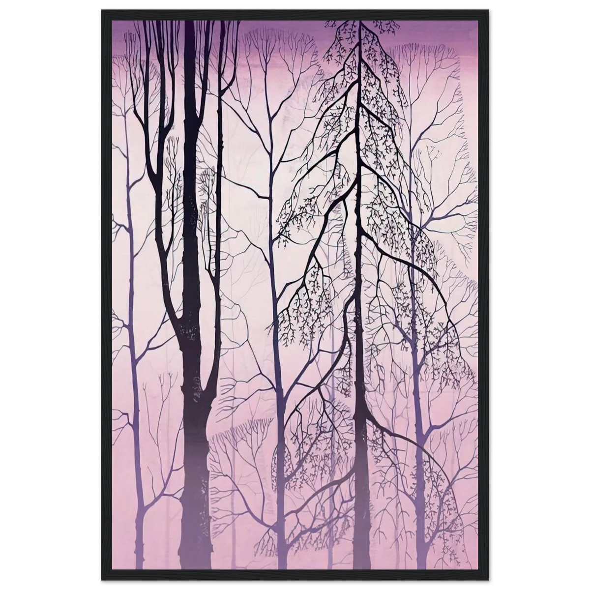 Winter woods Framed Poster | Eyvind Earle Framed Prints Wall Art | Eyvind Earle Prints