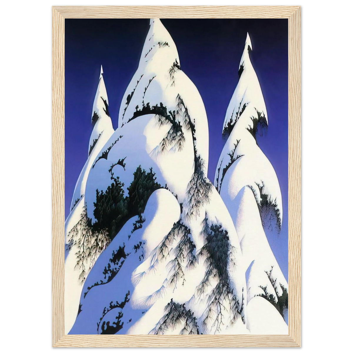 Snow Trees Framed Poster | Eyvind Earle Framed Prints Wall Art | Eyvind Earle Prints