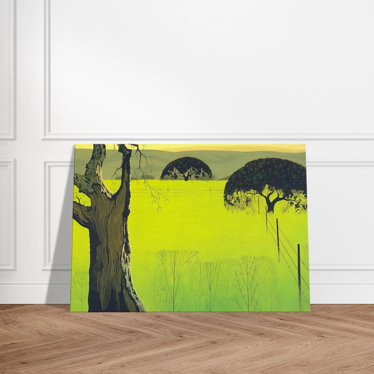 Mustard Field Canvas | Eyvind Earle Canvas | Eyvind Earle Prints