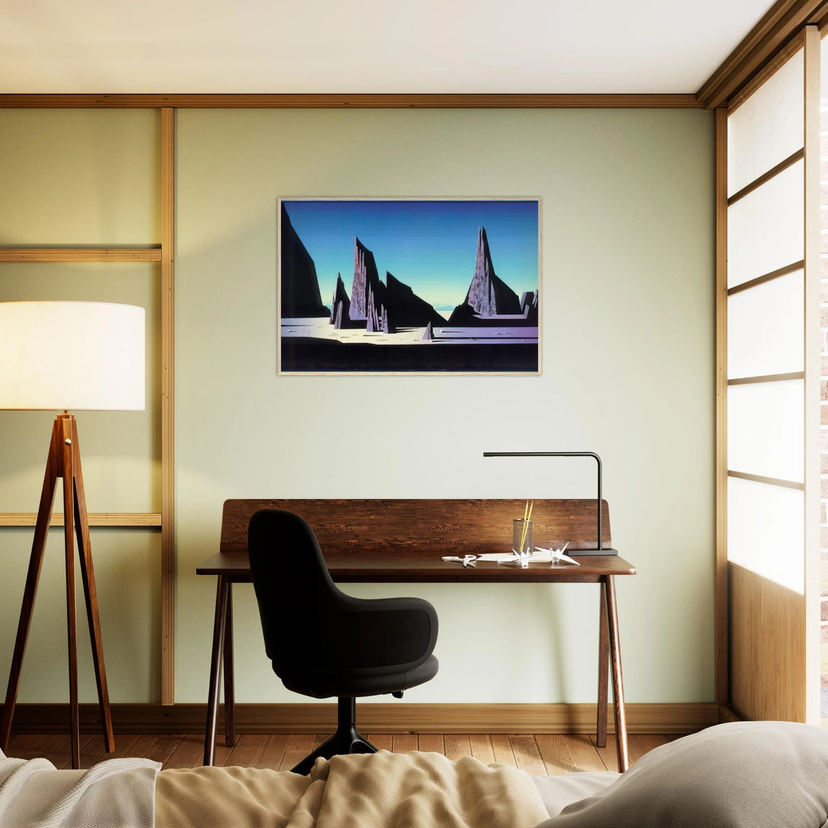 Desert Rocks Framed Poster | Eyvind Earle Framed Prints Wall Art | Eyvind Earle Prints