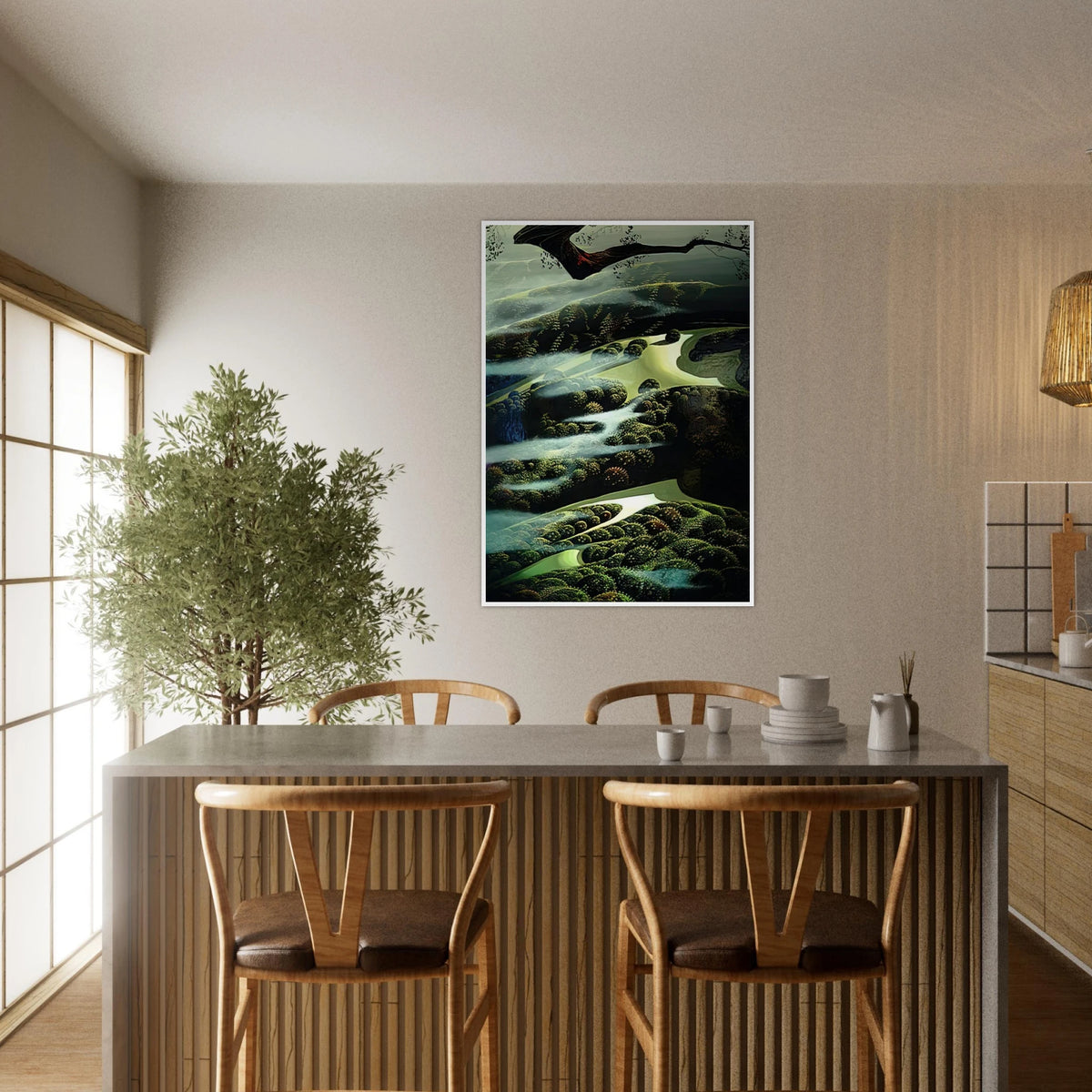 Carmel Valley Memory Framed Poster | Eyvind Earle Framed Prints Wall Art | Eyvind Earle Prints