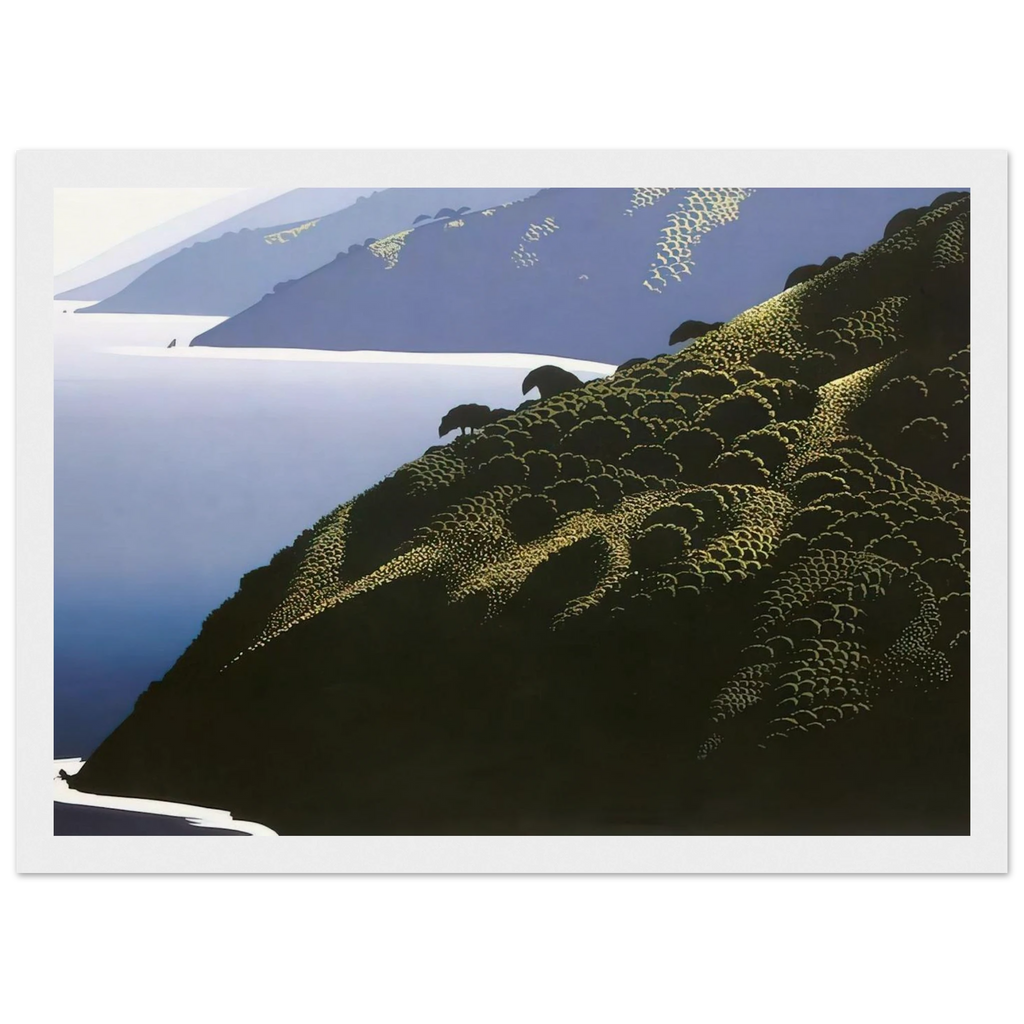 Big Sur Calm Framed Poster | Eyvind Earle Framed Prints Wall Art | Eyvind Earle Prints