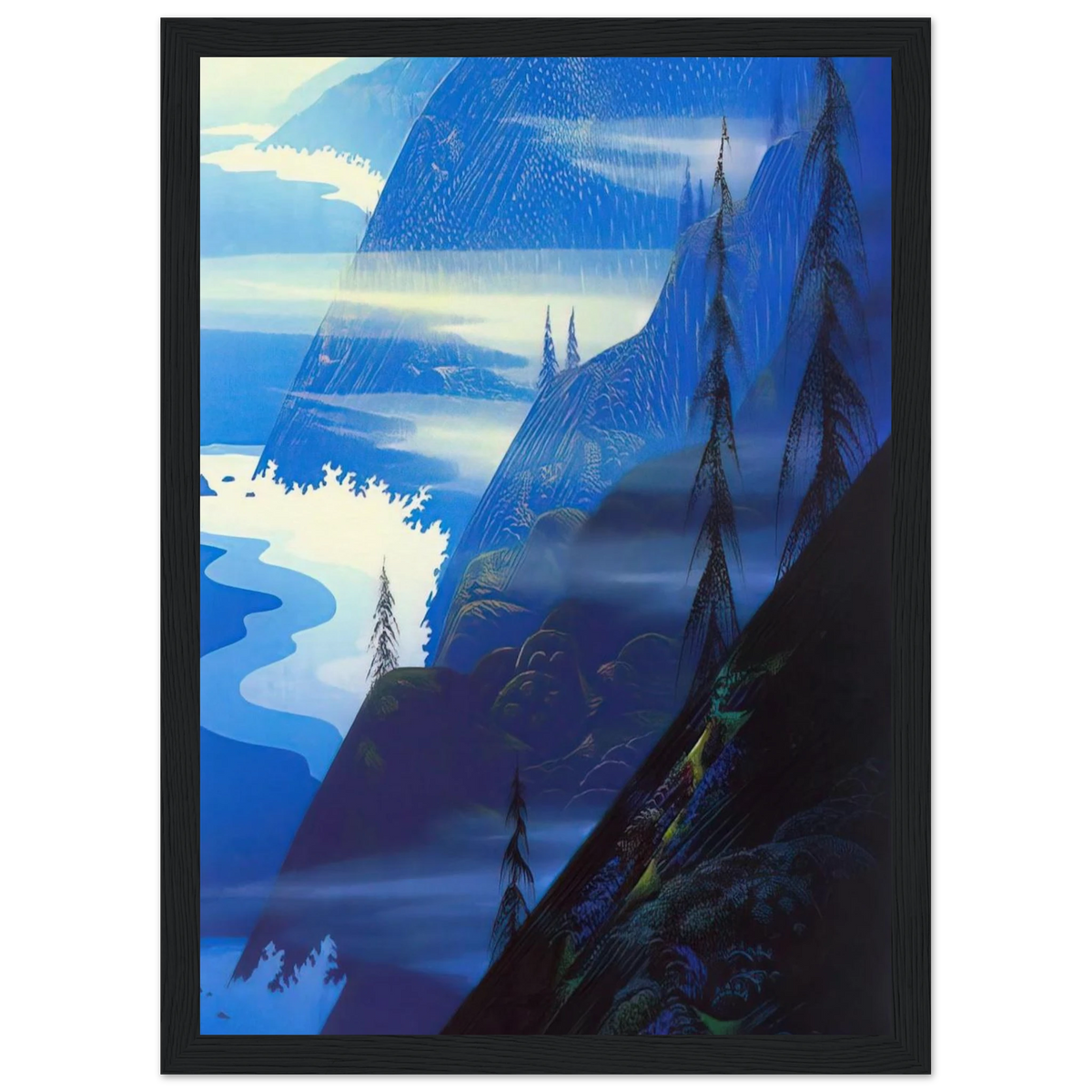 Stardust blue Framed Poster | Eyvind Earle Framed Prints Wall Art | Eyvind Earle Prints
