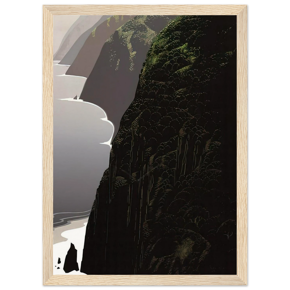 Big Sur Coastline Framed Poster | Eyvind Earle Framed Prints Wall Art | Eyvind Earle Prints