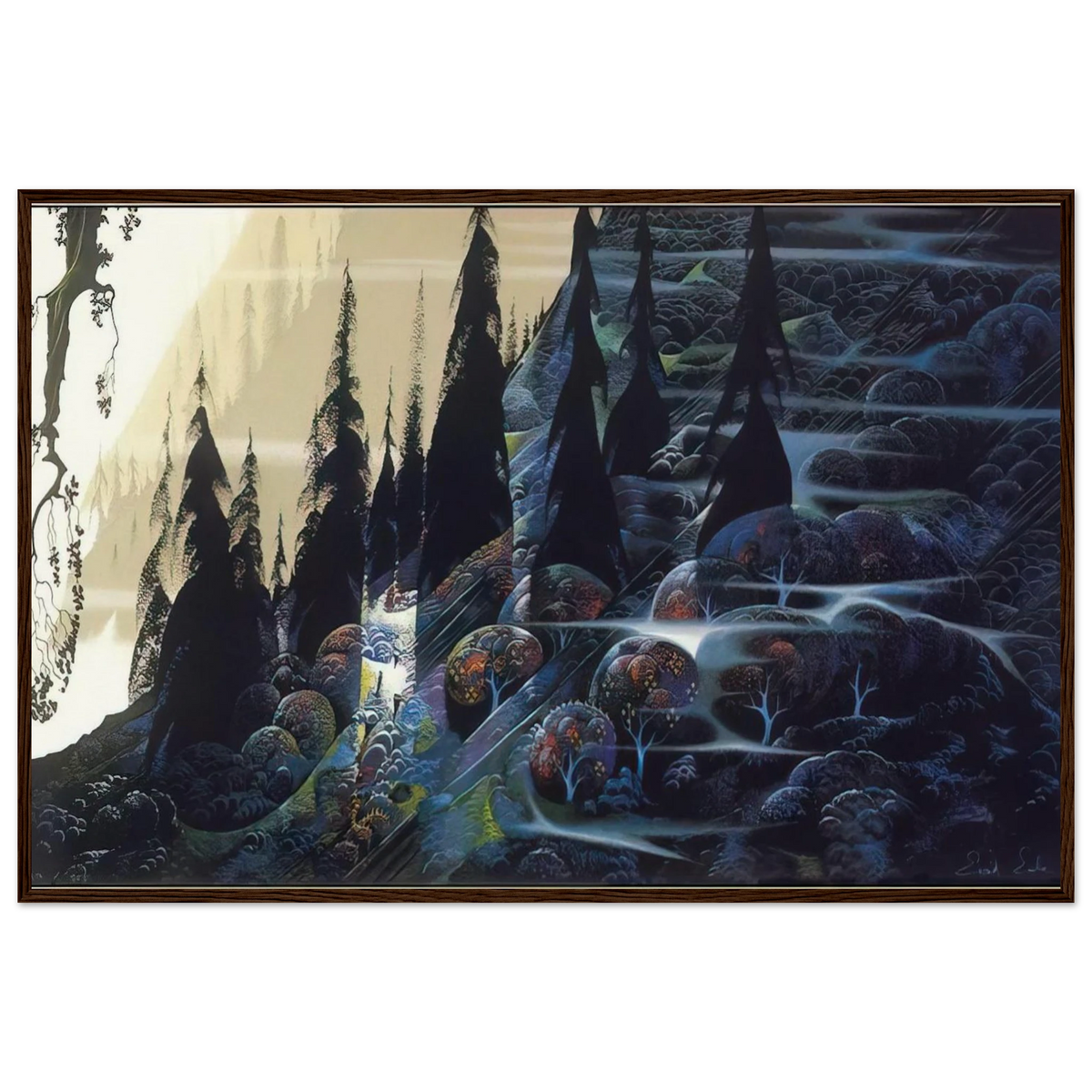 Black Spruce Framed Poster | Eyvind Earle Framed Prints Wall Art | Eyvind Earle Prints