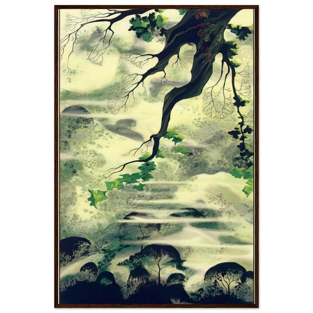 Fog Bound Framed Poster | Eyvind Earle Framed Prints Wall Art | Eyvind Earle Prints