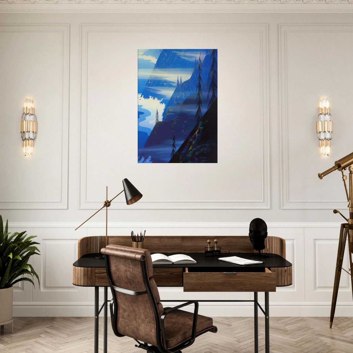 Stardust blue Canvas | Eyvind Earle Canvas | Eyvind Earle Prints